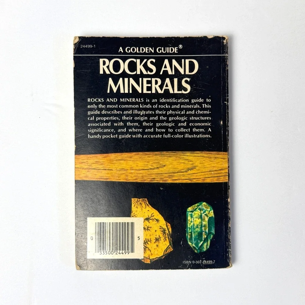 Rocks and Minerals Golden 1957 Vintage Paperback Nature Gemstones Field Guide